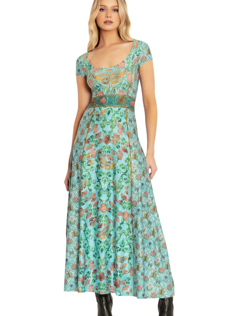 Limited Edition Blackmilk Clothing butterfly wallpaper Maxi Dress